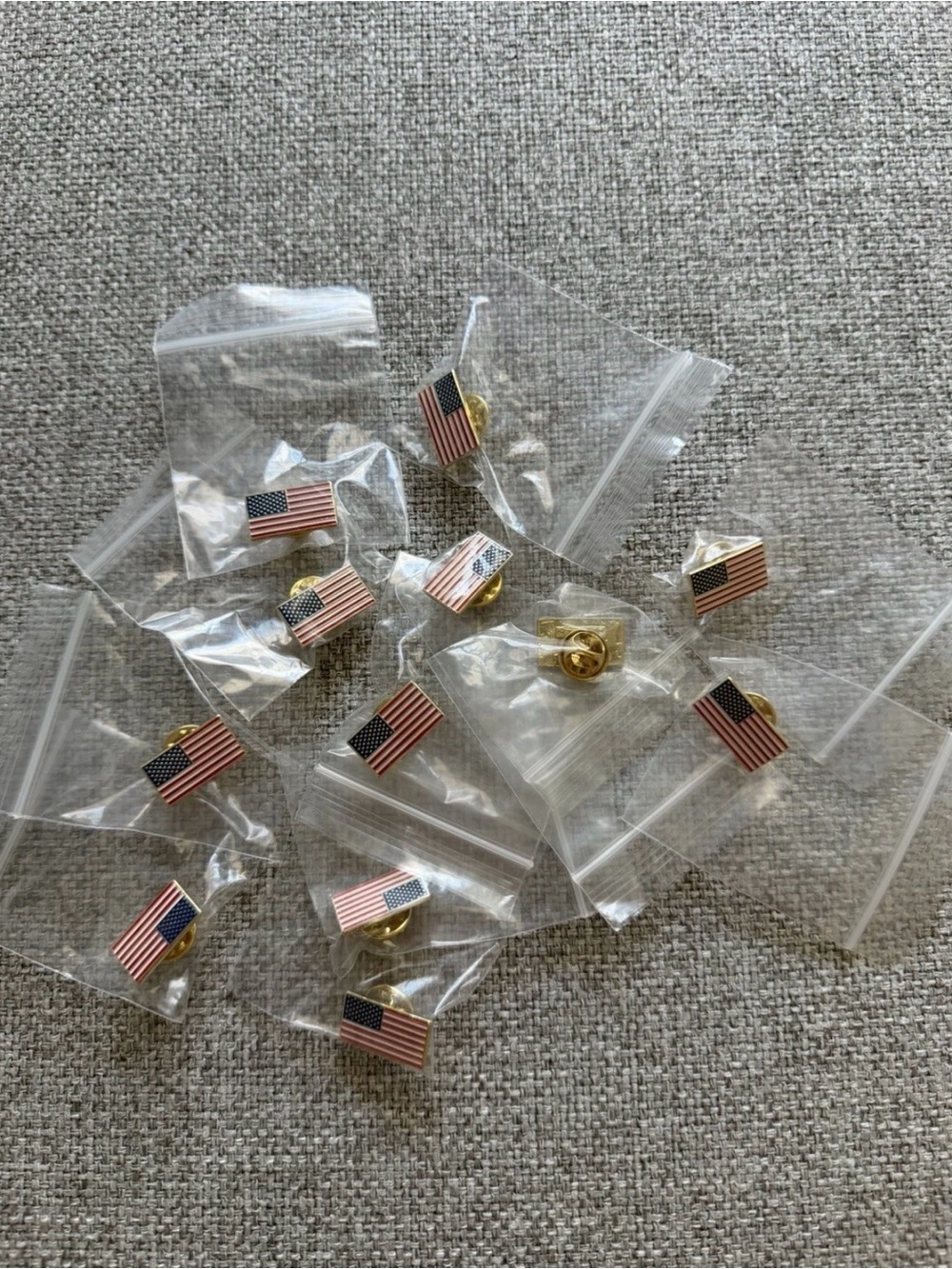 12 Pcs American Flags Pins
